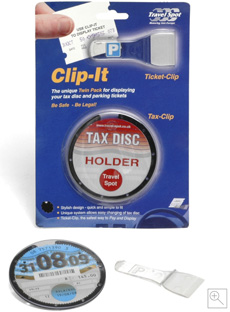 Clip-It: Parking Ticket Clip & Tax Disc Holder
