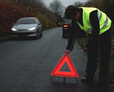 Motoring LAW in France and many other European Countries now requires all vehicles to carry a Warning Triangle and a Reflective Vest.